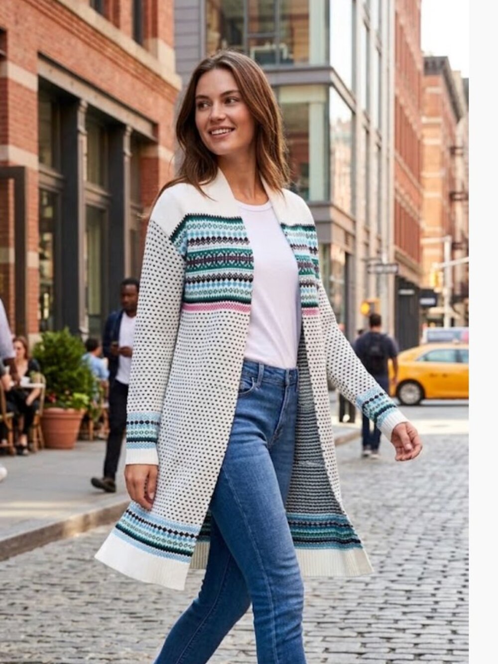 NWT TALBOTS BRETON FAIR ISLE CARDIGAN Oversize